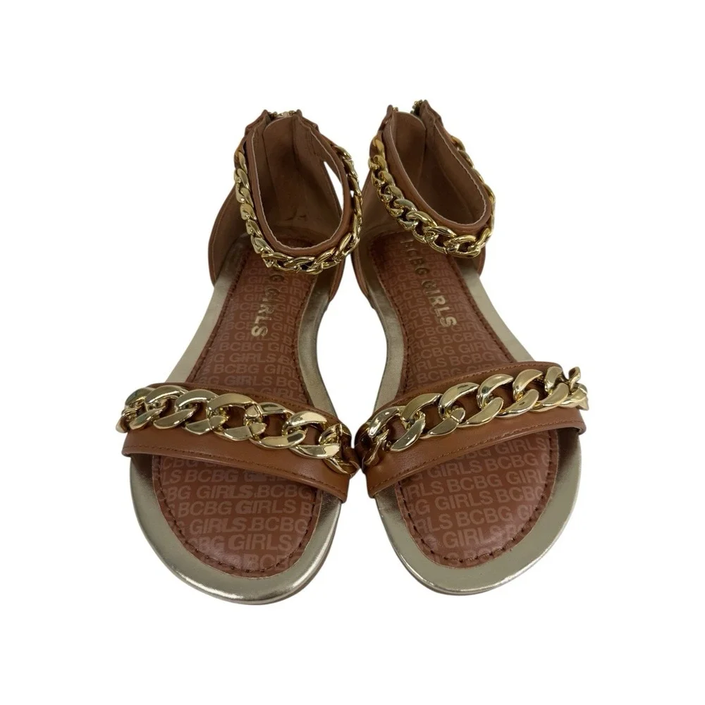 BCBG Girls brown flat sandals Size 13 M